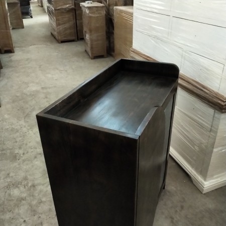 Dark Walnut Oil : Tủ Giày Gỗ Sồi Đan Mắt Cáo - 100cm